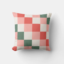 Jul Checkboard Festive Mönster Design Kudde