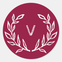 Jul Cheer Helgdag Sticker i Magenta Runt Klistermärke