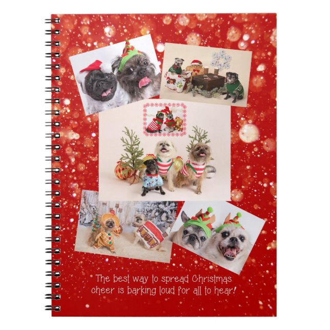 Jul Cheer Pug bärbar dator Anteckningsbok (Framsidan)