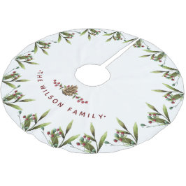 Jul Cherry Helgdag, vattenfärg Julgransmatta Borstad Polyester