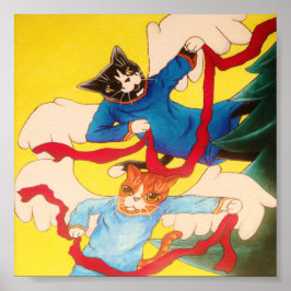 Jul Cherub Angel Cats Poster