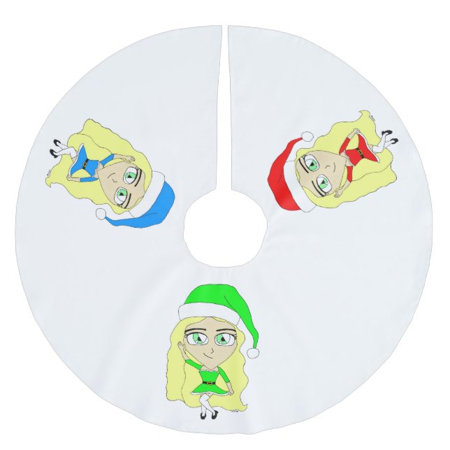 Jul chibi  julgransmatta borstad polyester (Framsidan)
