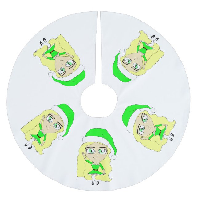 Jul chibi  julgransmatta borstad polyester (Framsidan)
