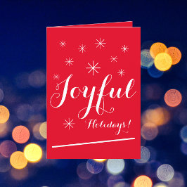 Jul-Chic Skript Modern Coola Red Helgdag Card Helgkort