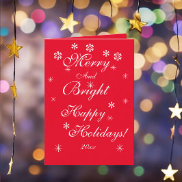 Jul-Chic Skript Modern Coola Red Helgdag Card Helgkort