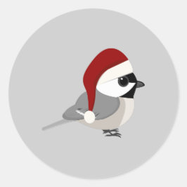 Jul Chickadee Runt Klistermärke