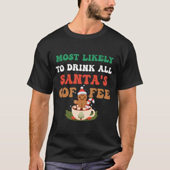 Jul Chicken Caroling Ugly Jul Knitten T Shirt (Framsida)