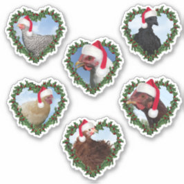 Jul Chickens Klistermärken