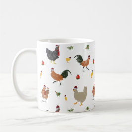Jul Chickens Mönster Kaffemugg