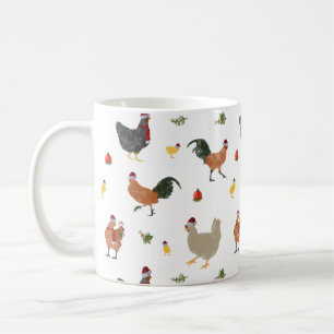 Jul Chickens Mönster Kaffemugg