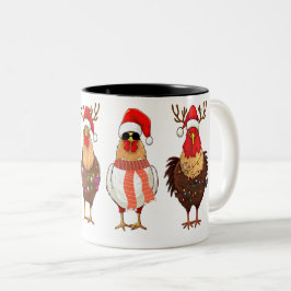 Jul Chickens Mugg Coffee Tea Helgdag