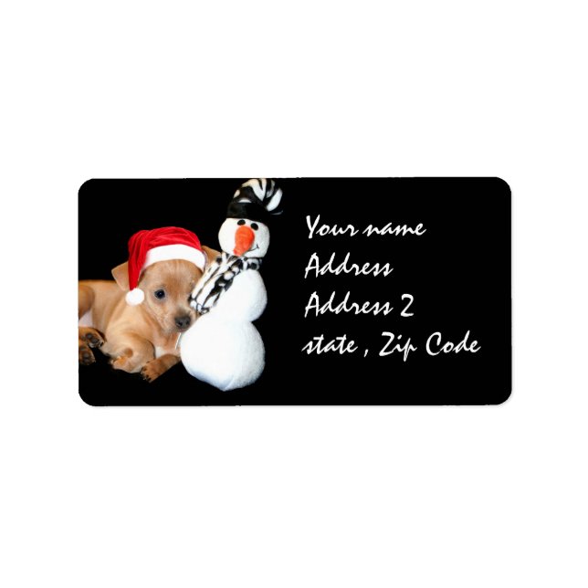 Jul Chihuahua Adressetikett (Framsidan)