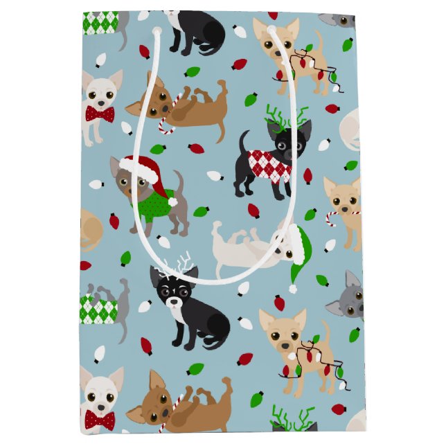 Jul Chihuahua Alla Jackar Medium Gift Bag (Framsidan)
