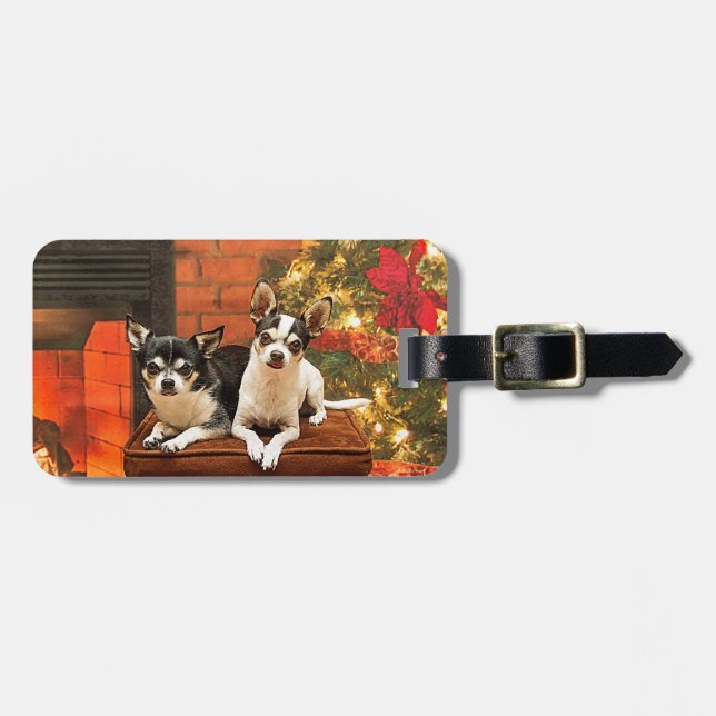 Jul Chihuahua Bagagebricka (Horisontell Framsida)