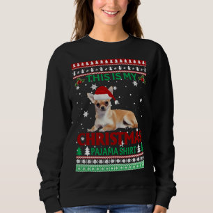 Jul Chihuahua Det här är min julpajama T Shirt