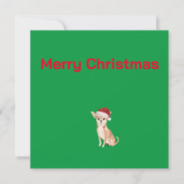 Jul Chihuahua Hund Grönt Merry Hälsning