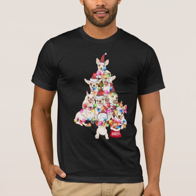 Jul Chihuahua Hund Puppy Cute T Shirt (Framsida)