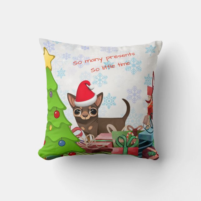 Jul Chihuahua Kuddde med accent Kudde (Framsida)