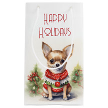 Jul Chihuahua med Helgdag Sweater