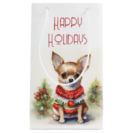 Jul Chihuahua med Helgdag Sweater