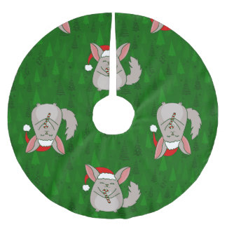 jul Chinchilla tomte julgran grön Julgransmatta Borstad Polyester