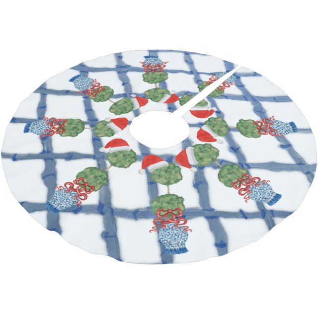 jul Chinoiserie Ginger Burk Brushed Julgransmatta Borstad Polyester (Vinklad)