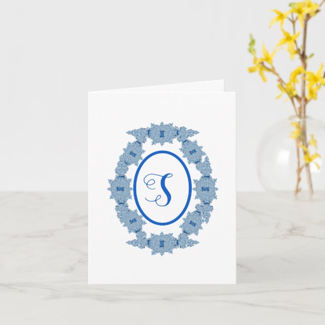 Jul Chinoiserie Ginger Krukor Tackkort Kort (Gul blomma)