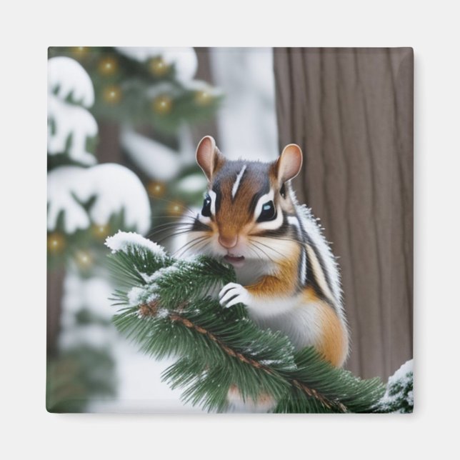 Jul Chipmunk Magnet (Framsidan)