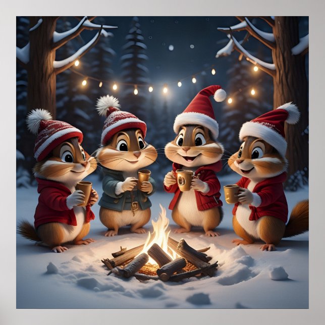 Jul Chipmunks Poster (Framsidan)