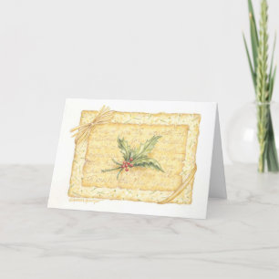 Jul - Christian Gift Enabled Holly Card Helgkort