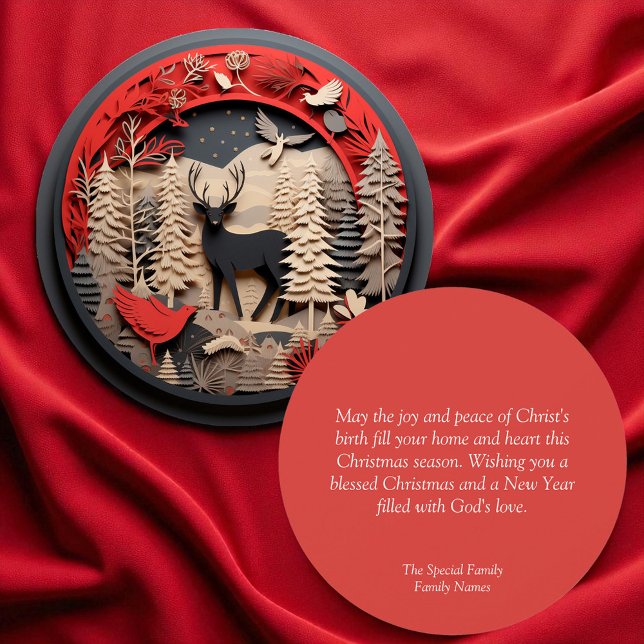 Jul Christian Personalize Card Rustic (Skapare uppladdad)