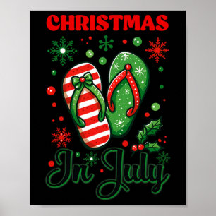 Jul Christmas Flip Flops Xmas Flip Flops Sommar Poster