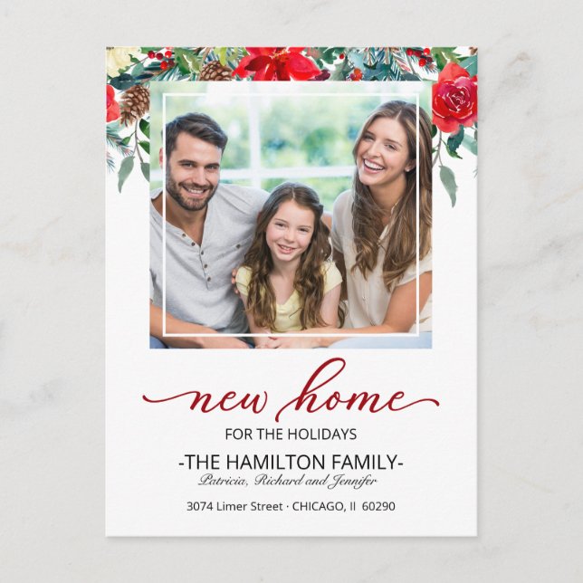 Jul Christmas Flyttnings Annonserings Bild Helg Vykort (Framsida)