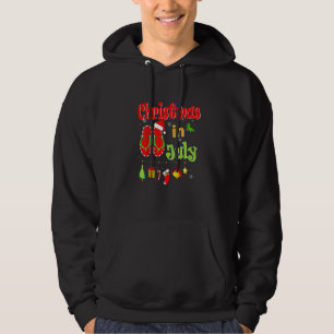Jul Christmas Santa Flip Flop Sommar Xmas Hoodie