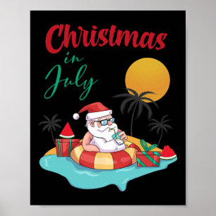 Jul Christmas Vattenmelon Xmas Palm Sommar Män Poster