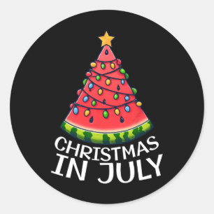 Jul Christmas Vattenmelon Xmas Träd Sommar Män Runt Klistermärke