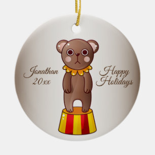 Jul Circus Bear Julgransprydnad Keramik