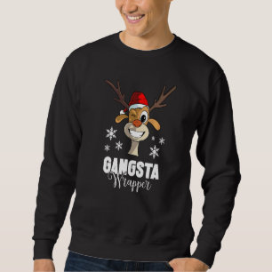 Jul Citat Gangsta Omslag Hjort Lång Ärmad Tröja