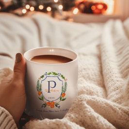 Jul Citrus Botanical Blommigt | Helgdag Photo Kaffemugg