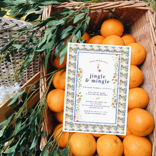 Jul Citrus Botanical Blommigt Tiles HELGDAG Inbjudningar