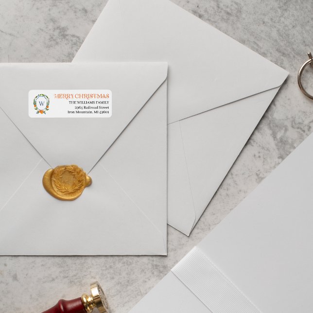 Jul Citrus Botanical | Returadressetikett Returadress Etikett (Skapare uppladdad)