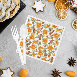 Jul Citrus Kryddmönster Pappersservett