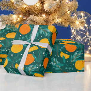 Jul Citrus mönster Tissue Paper Presentpapper