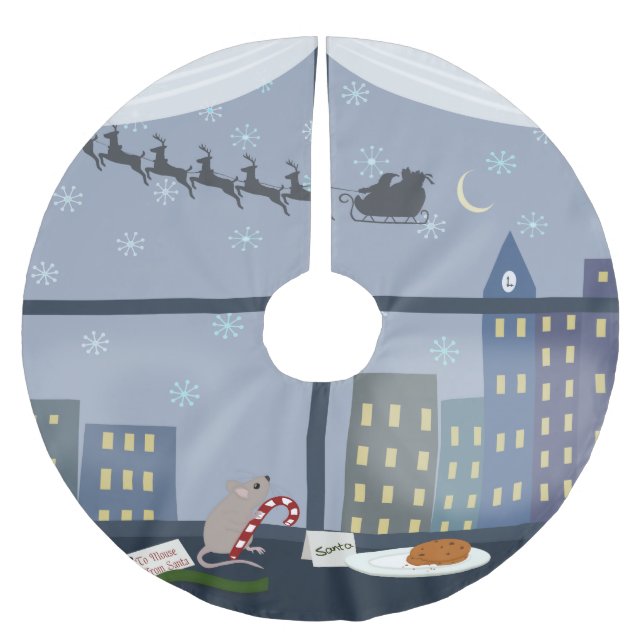 Jul City Mouse Julgransmatta Borstad Polyester (Framsidan)