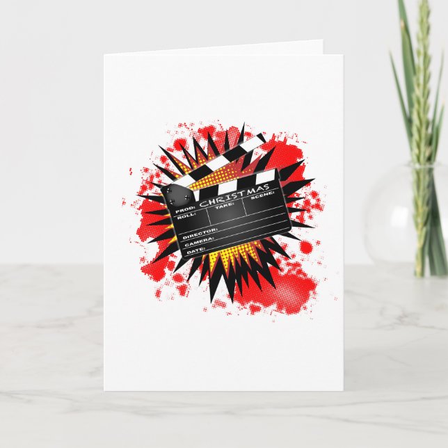 Jul Clapperboard Helgkort (Framsida)