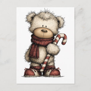 Jul Clipart-samling Teddybjörn Helg Vykort