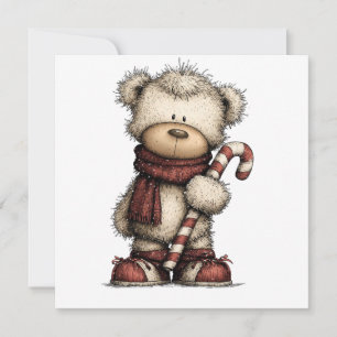 Jul Clipart-samling Teddybjörn Inbjudningar