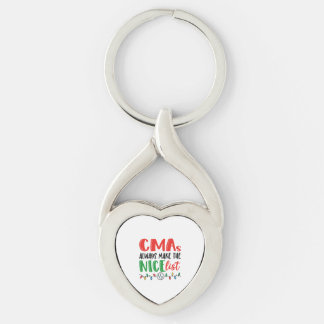 Jul CMA, CMA Julmedicin Twisted Heart Silverfärgad Nyckelring