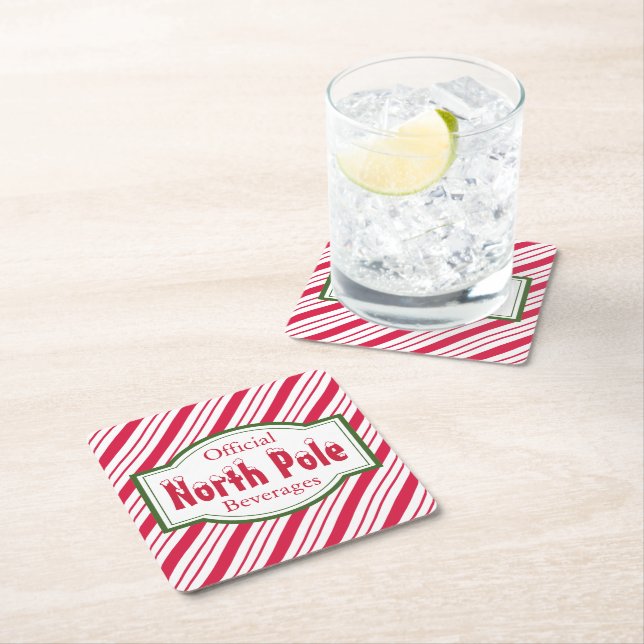Jul Coasters från Nordpolen Underlägg Papper Kvadrat (Insitu)