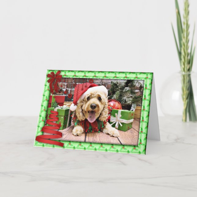 Jul - Cockapoo - Sadie Helgkort (Framsida)